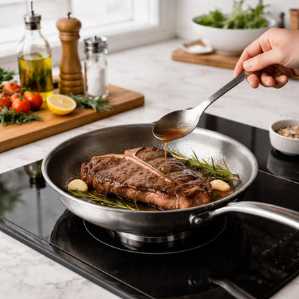 Titanium Frying Pan Skillet for High Heat Cooking | No Coating Surface for Versatile Home Meals