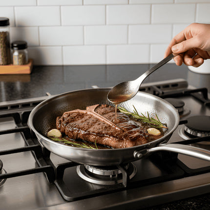 Titanium Frying Pan Skillet for High Heat Cooking | No Coating Surface for Versatile Home Meals