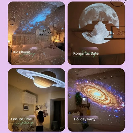 Star Projector Night Light with Bluetooth Speaker & Rotating LED | Relaxing Galaxy Atmosphere for Kids and Adults