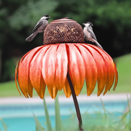Outdoor Metal Bird Feeder with Weather-Resistant Design | Attract Garden Birds for Year-Round Wildlife