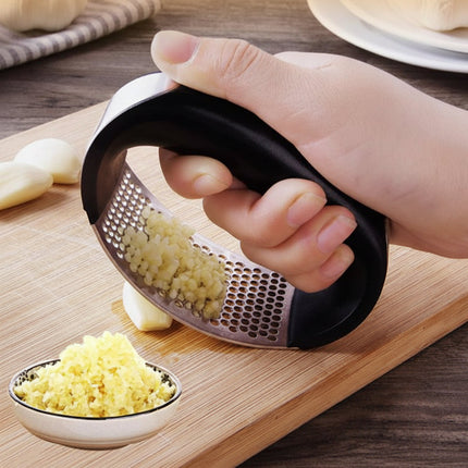 Stainless Steel Garlic Press with Ergonomic Handle | One-Handed Crushing for Fast and Clean Food Prep