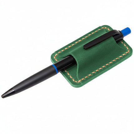 Leather Pen Holder Clip with Hand Stitched Design | Securely Holds Two Pens for Journals and Planners