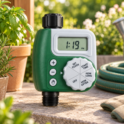 Sprinkler Timer, Automatic Garden Hose Timer with LCD Display, Programmable Irrigation Valve for Lawn and Garden_00