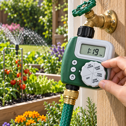 Sprinkler Timer, Automatic Garden Hose Timer with LCD Display, Programmable Irrigation Valve for Lawn and Garden_04