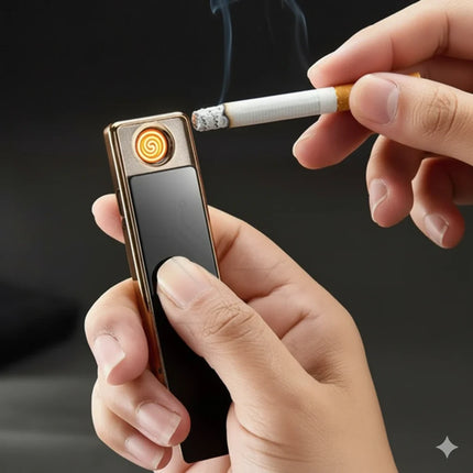 Electric Arc Lighter USB Rechargeable, Windproof Flameless Lighter with Slide to Spark Ignition, No Gas or Lighter Fluid