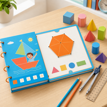 Children's Geometry Learning Book with Interactive Activities | Engaging Math Exploration for Early Learners