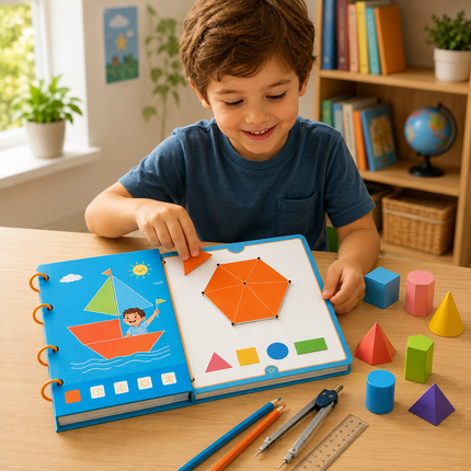 Children's Geometry Learning Book with Interactive Activities | Engaging Math Exploration for Early Learners