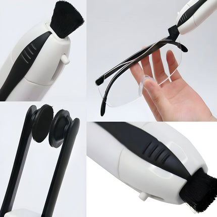 Glasses Cleaner Tool with Carbon Dry Cleaning Pads | Portable Lens Care for Clear Vision