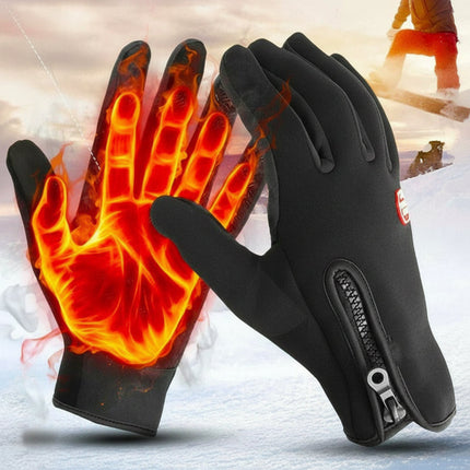 Touchscreen Winter Gloves with Non-Slip Palm Grip | Thermal Windproof Full Finger Design for Cold Weather Comfort