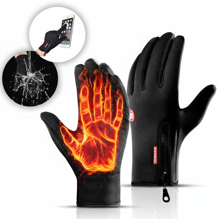Touchscreen Winter Gloves with Non-Slip Palm Grip | Thermal Windproof Full Finger Design for Cold Weather Comfort