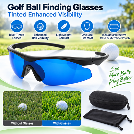 Golf Glasses for Finding Balls, Ball Finding Glasses Tinted Blue for Grass, Golf Accessories and Golf Gadgets_04