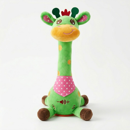 Interactive Singing Giraffe Plush Toy with 60 Nursery Rhymes | Soft Baby-Safe Companion for Early Childhood Development
