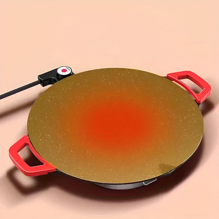 Cast Iron Grill Pan for Indoor Cooking with Even Heat Surface | Electric Powered Griddle for Searing and Grilling