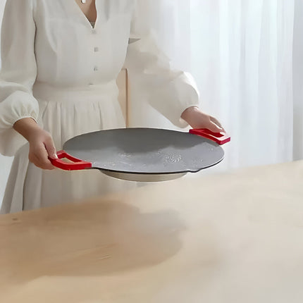 Cast Iron Grill Pan for Indoor Cooking with Even Heat Surface | Electric Powered Griddle for Searing and Grilling