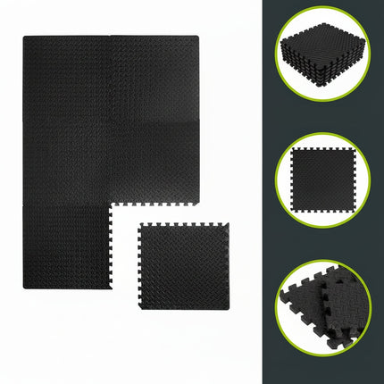 Interlocking EVA Foam Gym Floor Mats for Home Workouts | Comfortable and Water-Resistant Exercise Flooring