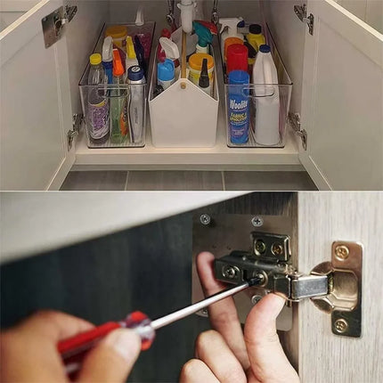 Cabinet Hinge Repair Plate for Broken Cupboard Doors, Screw In Fixing Plate Kit for Kitchen Cabinets and Furniture Hinges