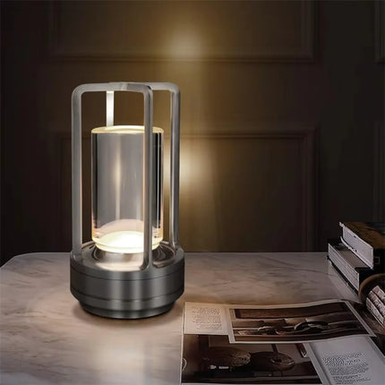 Wireless LED Table Lamp with Touch Control | Dimmable Lighting for Modern Home Decor