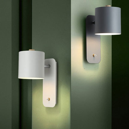 Modern LED Wall Lamp with Built-In Switch | Stylish Metal Fixture for Bedrooms and Living Rooms