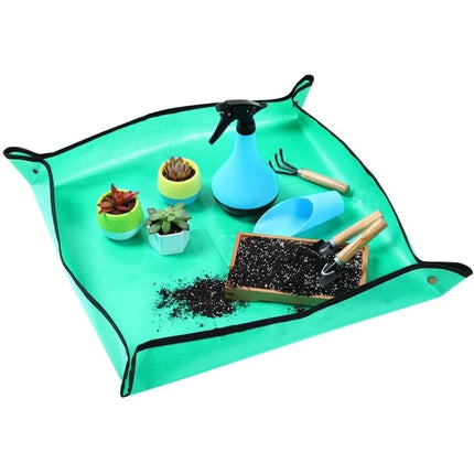 Foldable Gardening Mat for Repotting, Waterproof Washable Potting Tray for Indoor Plant Care on Balcony and Countertop