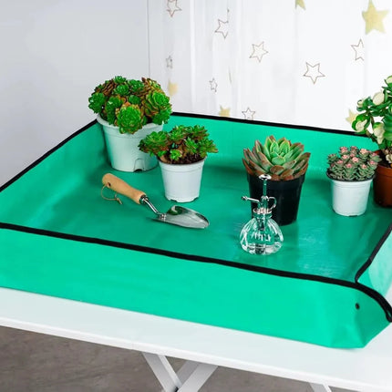 Foldable Gardening Mat for Repotting, Waterproof Washable Potting Tray for Indoor Plant Care on Balcony and Countertop