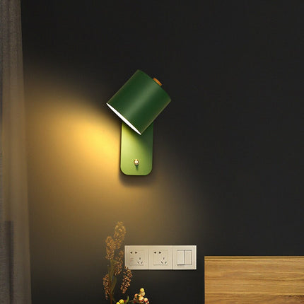 Modern LED Wall Lamp with Built-In Switch | Stylish Metal Fixture for Bedrooms and Living Rooms