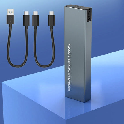 External Hard Drive Portable SSD Enclosure with USB C Interface | Fast 10Gbps Transfer for Reliable Data Storage