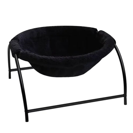 Cat Hammock Bed with Elevated Frame and Plush Breathable Fabric for Indoor Cats and Small Pets, 2 Colours
