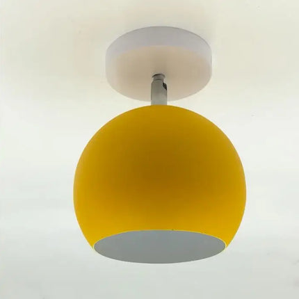 Nordic Macaron Ceiling Light in Pastel Colors | Compact Aluminium Flush Mount for Modern Interiors