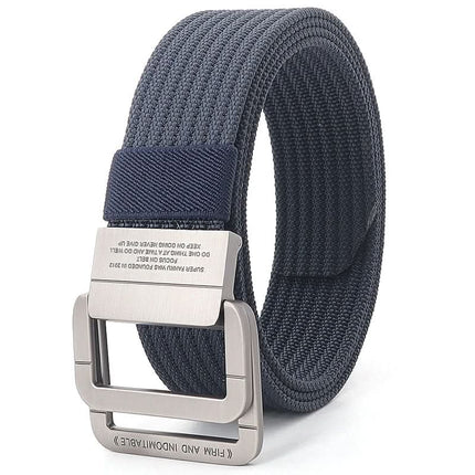 Mens Belts, Womens Belts, Double Ring Buckle Belt for Men and Women, Adjustable Canvas Web Belt for Jeans