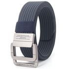 Mens Belts, Womens Belts, Double Ring Buckle Belt for Men and Women, Adjustable Canvas Web Belt for Jeans