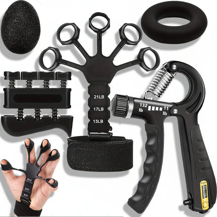 Adjustable Hand Gripper Strength Trainer Set with Durable Metal Build | Forearm and Grip Power Enhancement for Fitness and Recovery