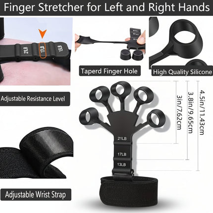 Adjustable Hand Gripper Strength Trainer Set with Durable Metal Build | Forearm and Grip Power Enhancement for Fitness and Recovery