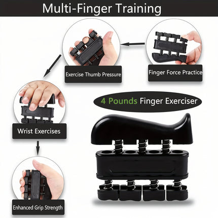 Adjustable Hand Gripper Strength Trainer Set with Durable Metal Build | Forearm and Grip Power Enhancement for Fitness and Recovery