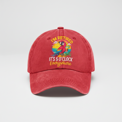 Adjustable Baseball Cap with Curved Visor | Comfortable Washed Fabric Hat for Everyday Wear