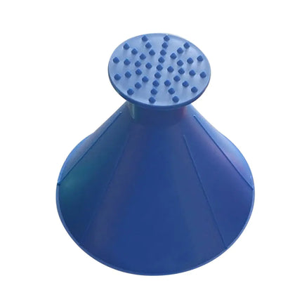Round Car Ice Scraper with Ice Breaker Spikes, Cone Grip Windshield Snow Scraper for Gloved Hands, 4 Winter Colors
