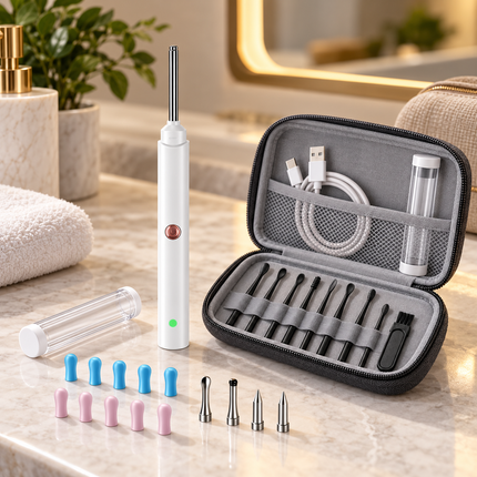 HD Camera Ear Cleaner with LED Light, Wireless Ear Wax Remover for Smartphone, Rechargeable Ear Cleaning Tool_04