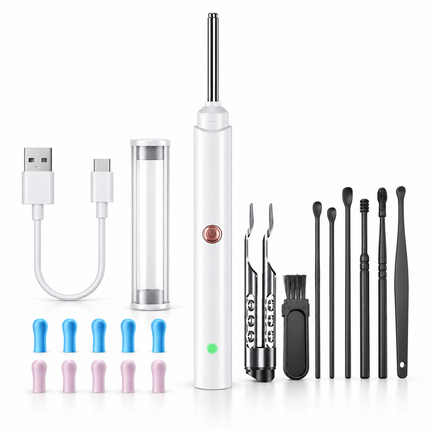 HD Camera Ear Cleaner with LED Light, Wireless Ear Wax Remover for Smartphone, Rechargeable Ear Cleaning Tool_02