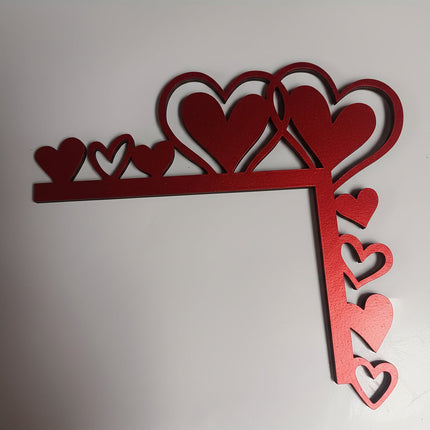 Wooden Heart Corner Wall Art with Natural Wood Finish | Romantic Home Decor for Weddings and Special Occasions