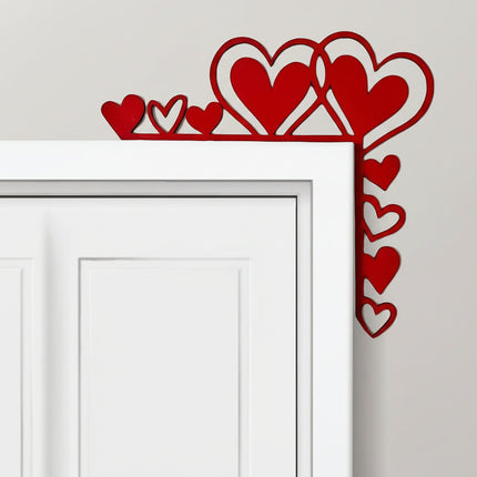 Wooden Heart Corner Wall Art with Natural Wood Finish | Romantic Home Decor for Weddings and Special Occasions