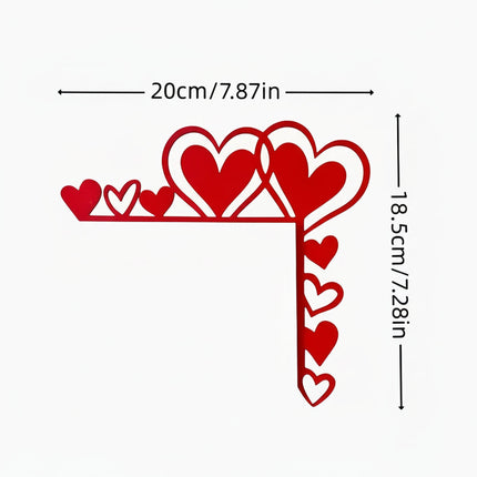 Wooden Heart Corner Wall Art with Natural Wood Finish | Romantic Home Decor for Weddings and Special Occasions