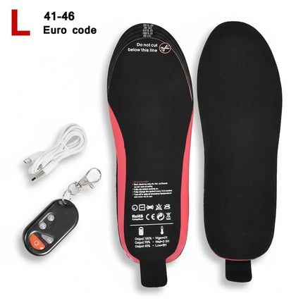 Heated Insoles with Wireless Remote Control for Winter Comfort | Rechargeable Shoe Inserts with Adjustable Heat Levels