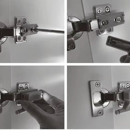 Cabinet Hinge Lights, Set of 10 Battery Powered LED Cupboard Lights for Kitchen, Wardrobe and Bathroom