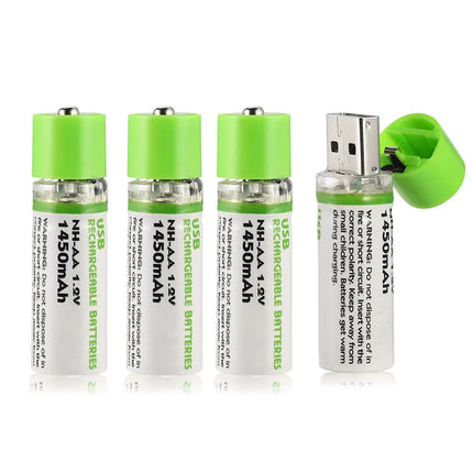 Rechargeable AA Batteries with USB-C Charging | Eco-Friendly Power Solution