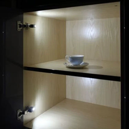 Cabinet Hinge Lights, Set of 10 Battery Powered LED Cupboard Lights for Kitchen, Wardrobe and Bathroom