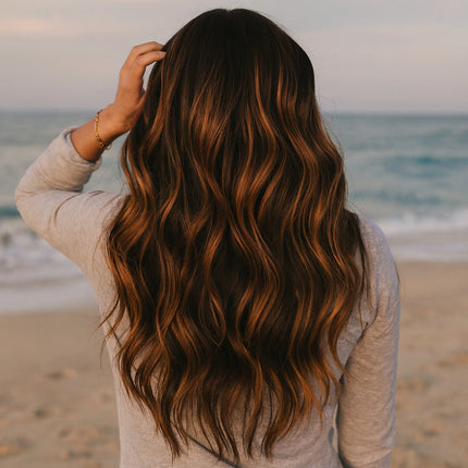 Natural Wavy Human Hair Clip-In Extensions Set | 35-45 cm for Effortless Volume and Length