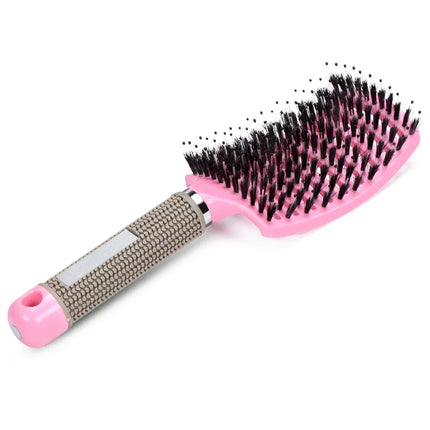 Detangling Hair Brush, Curved Bristle and Nylon Detangling Brush for Scalp Massage – image 6