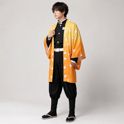 Anime Haori Cosplay Costume with Kimono Coat & Wig | Complete Outfit for Halloween and Conventions