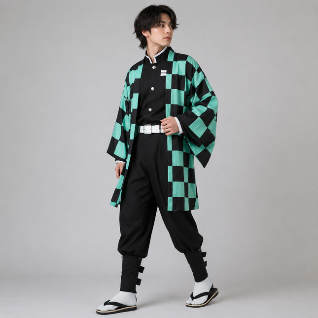 Kids Halloween Costumes, Anime Kimono Cosplay Costume, Adult Halloween Costume with Wig and Earring Options_00