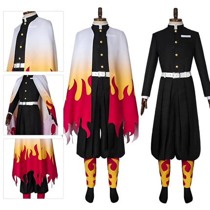 Anime Warrior Kimono Cosplay Costume with Coordinated Pieces | Complete Outfit for Halloween and Conventions