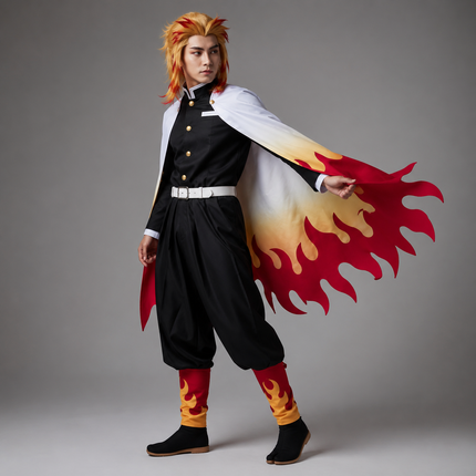Anime Warrior Kimono Cosplay Costume with Coordinated Pieces | Complete Outfit for Halloween and Conventions
